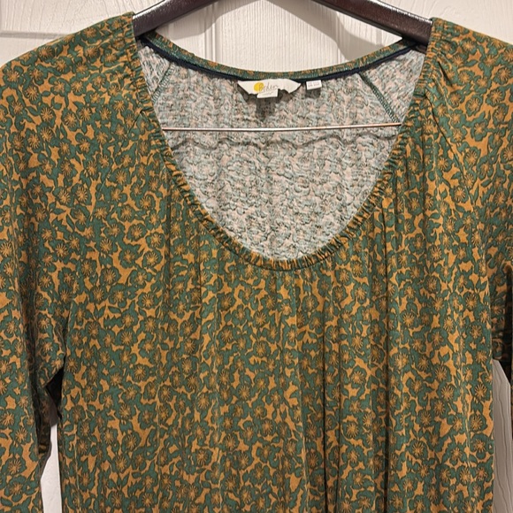 Boden Green Long Sleeve Sundress with Cuffed Sleeves - Picture 2 of 4